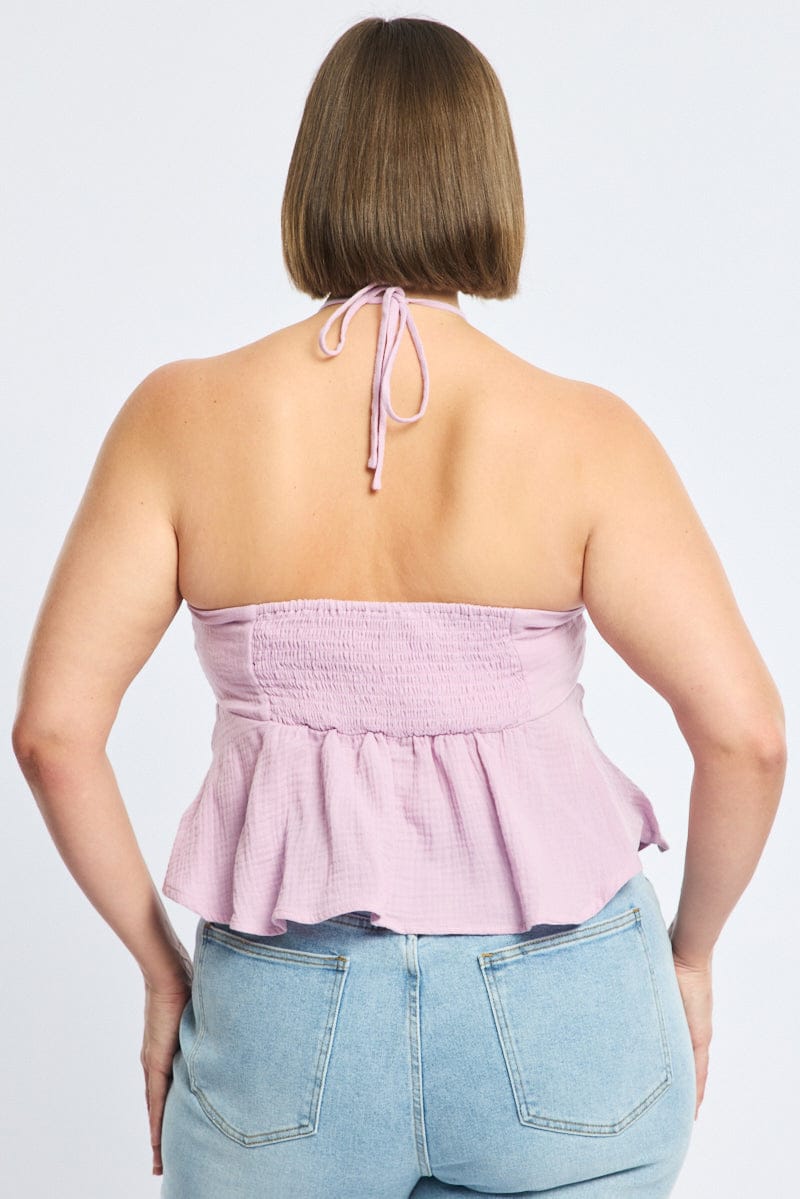 Purple Halter Top Sleeveless for YouandAll Fashion