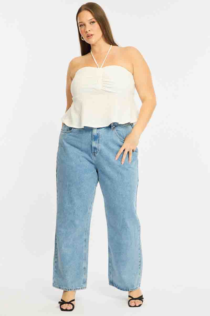 White Halter Top Sleeveless for YouandAll Fashion