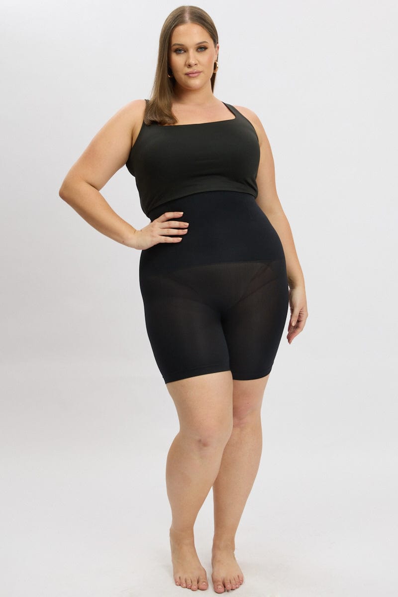 Black High Waist Seamless Shaping Shorts for YouandAll Fashion