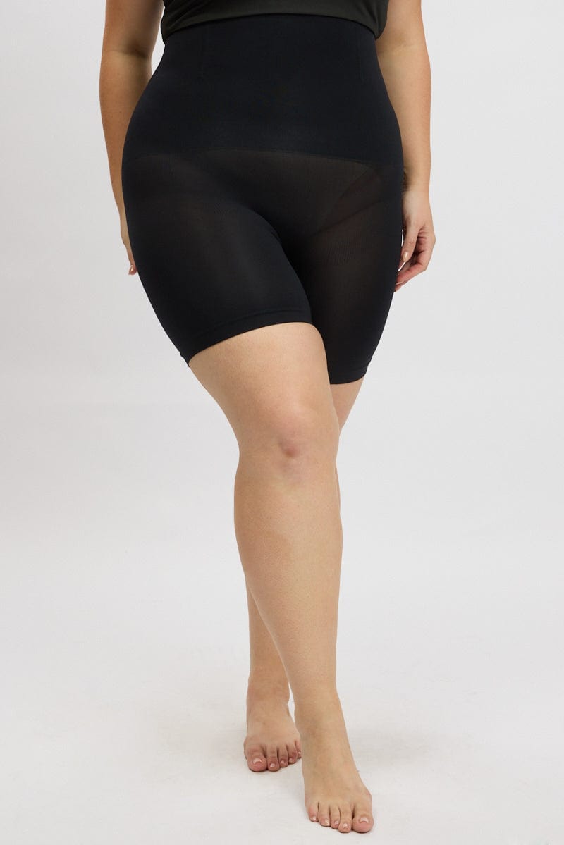 Black High Waist Seamless Shaping Shorts for YouandAll Fashion