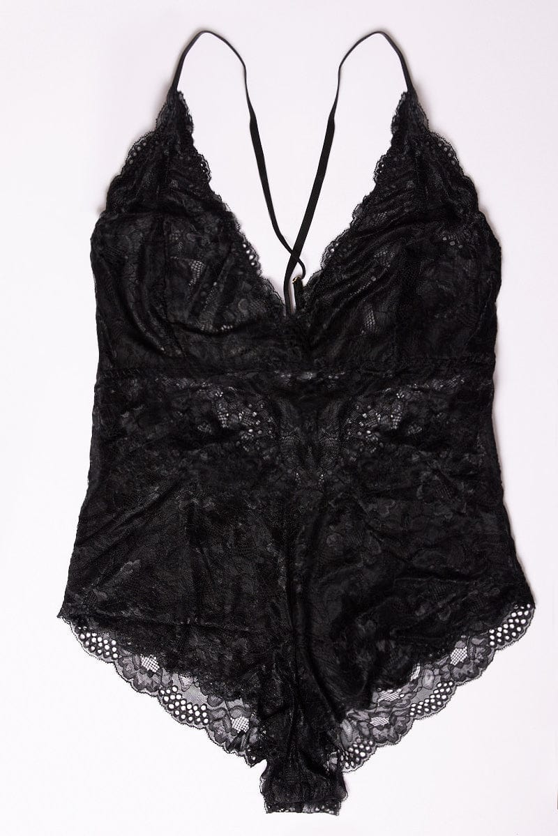 Black Lace One Piece Bodysuit Lingerie for YouandAll Fashion