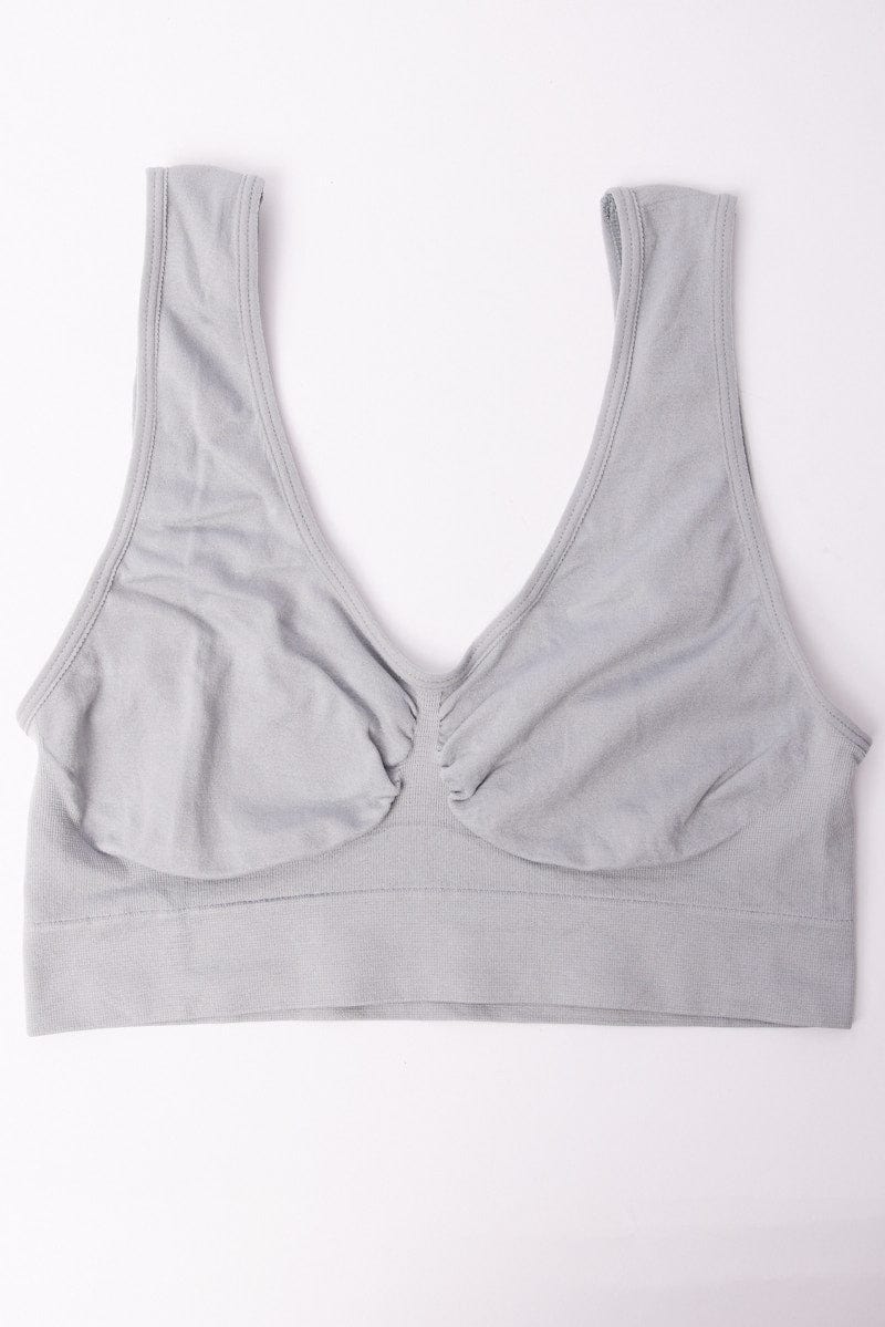 Grey Seamless Lingerie Set for YouandAll Fashion