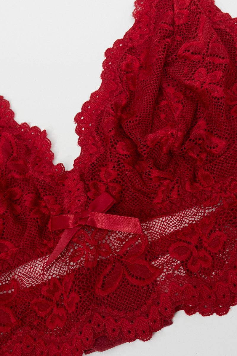 Red Lace Lingerie Set for YouandAll Fashion