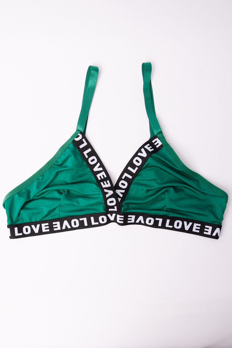 Green Love Tape Lingerie Set for YouandAll Fashion