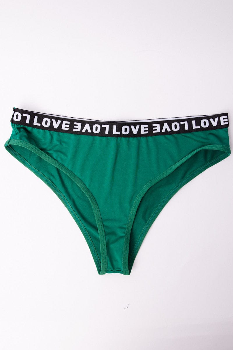 Green Love Tape Lingerie Set for YouandAll Fashion