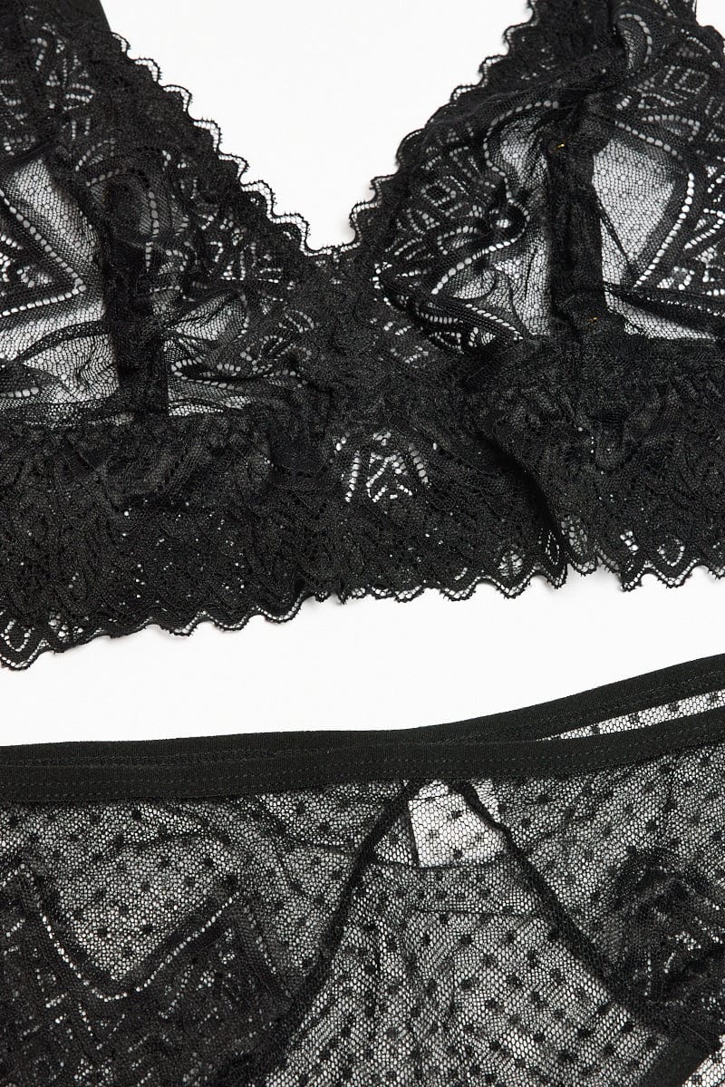 Black Lace Lingerie Set for YouandAll Fashion