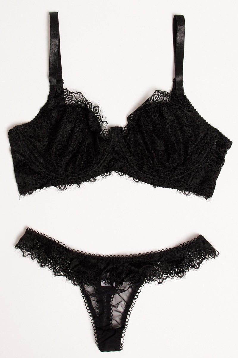 Black Lace Lingerie Set for YouandAll Fashion