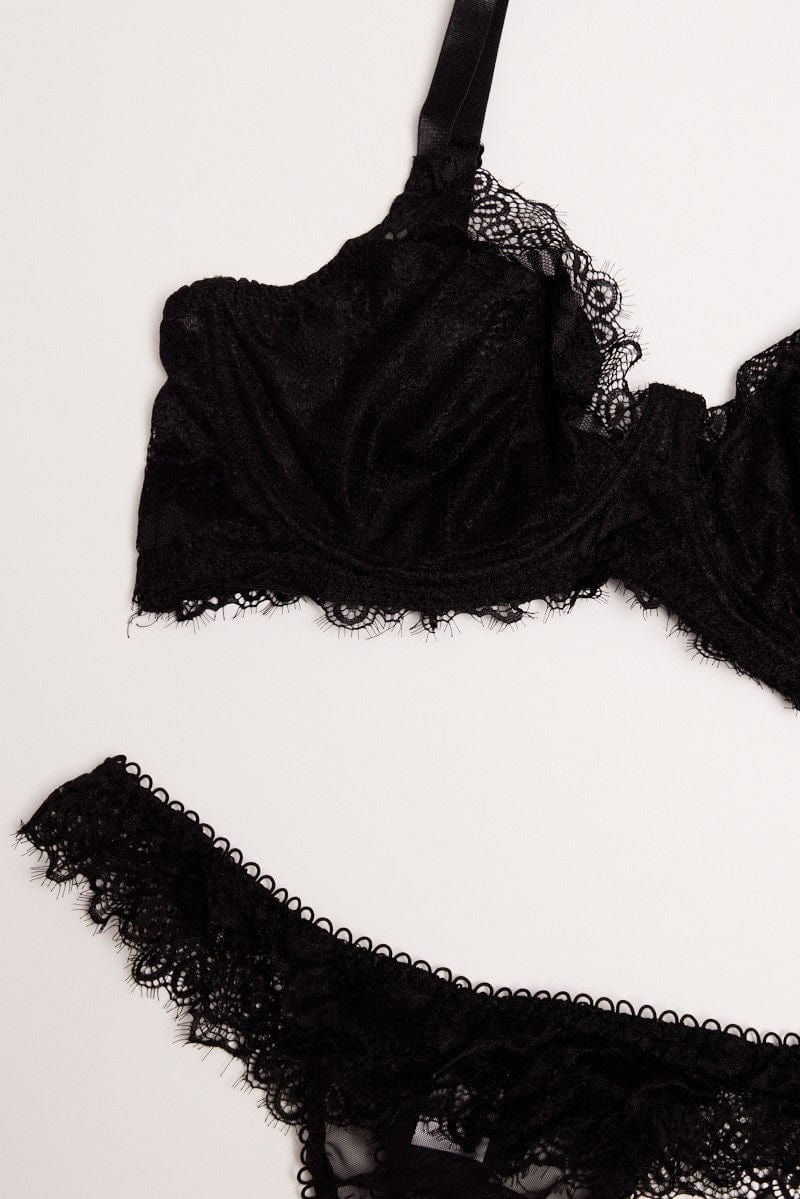 Black Lace Lingerie Set for YouandAll Fashion