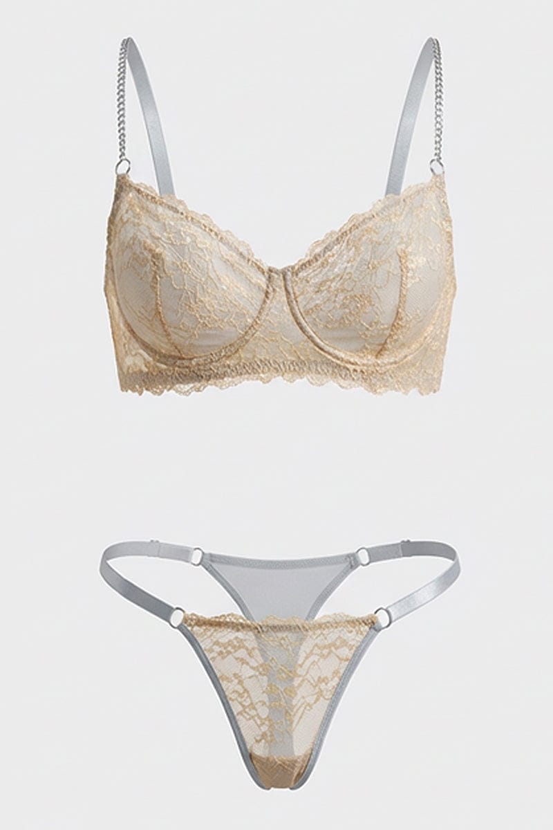 Blue Lace Lingerie Set for YouandAll Fashion