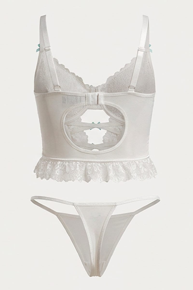 White Lace Lingerie Set for YouandAll Fashion