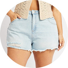 Shop Denim Shorts at You and All Curvy Plus Size