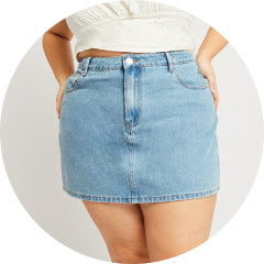 Shop Denim Skirt at You and All Curvy Plus Size