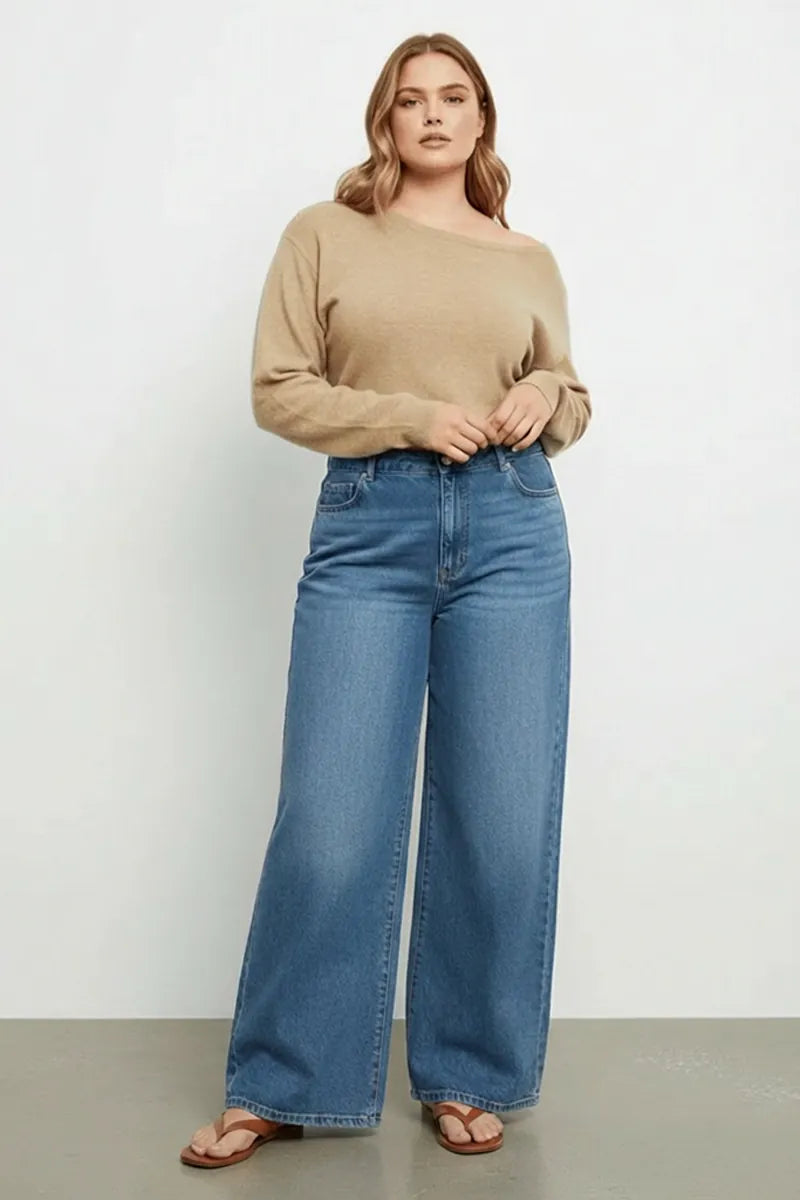 Denim Wide Leg Denim High Rise