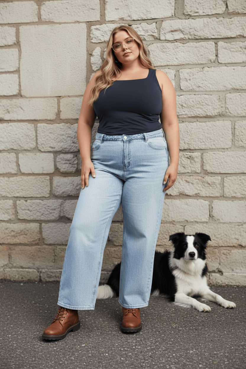 Blue Supersoft Top U Neck Sleeveless