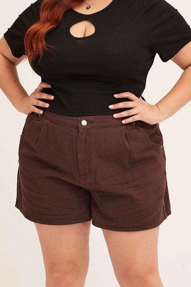 BLACK Rib Top Keyhole Short Sleeve Jersey-cjc11419-47ab-2