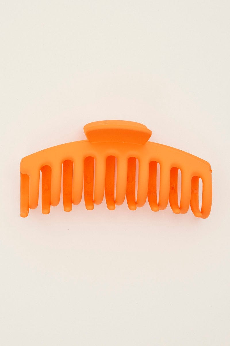 Orange Classic Hair Claw Clip