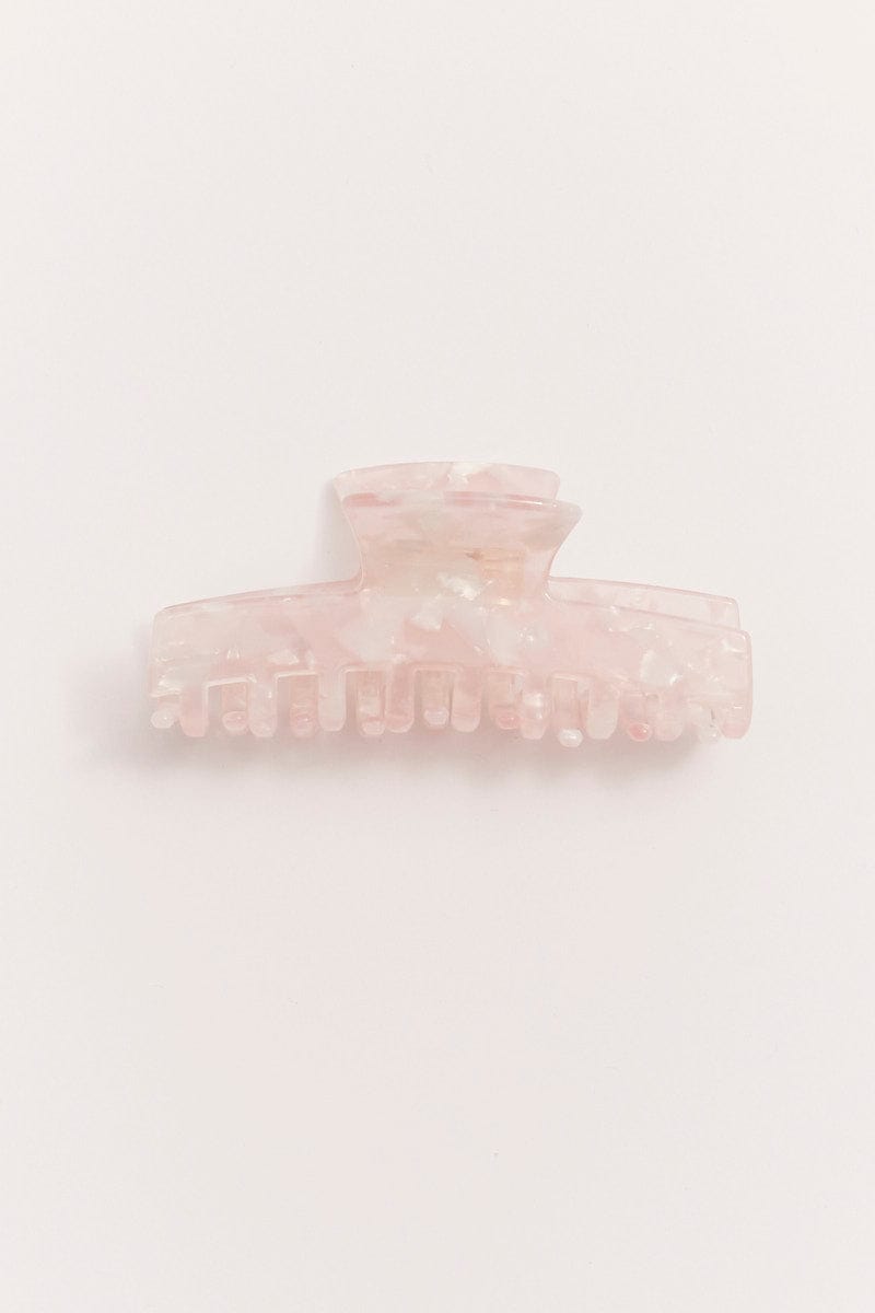 Pink Pearl Look Claw Clip