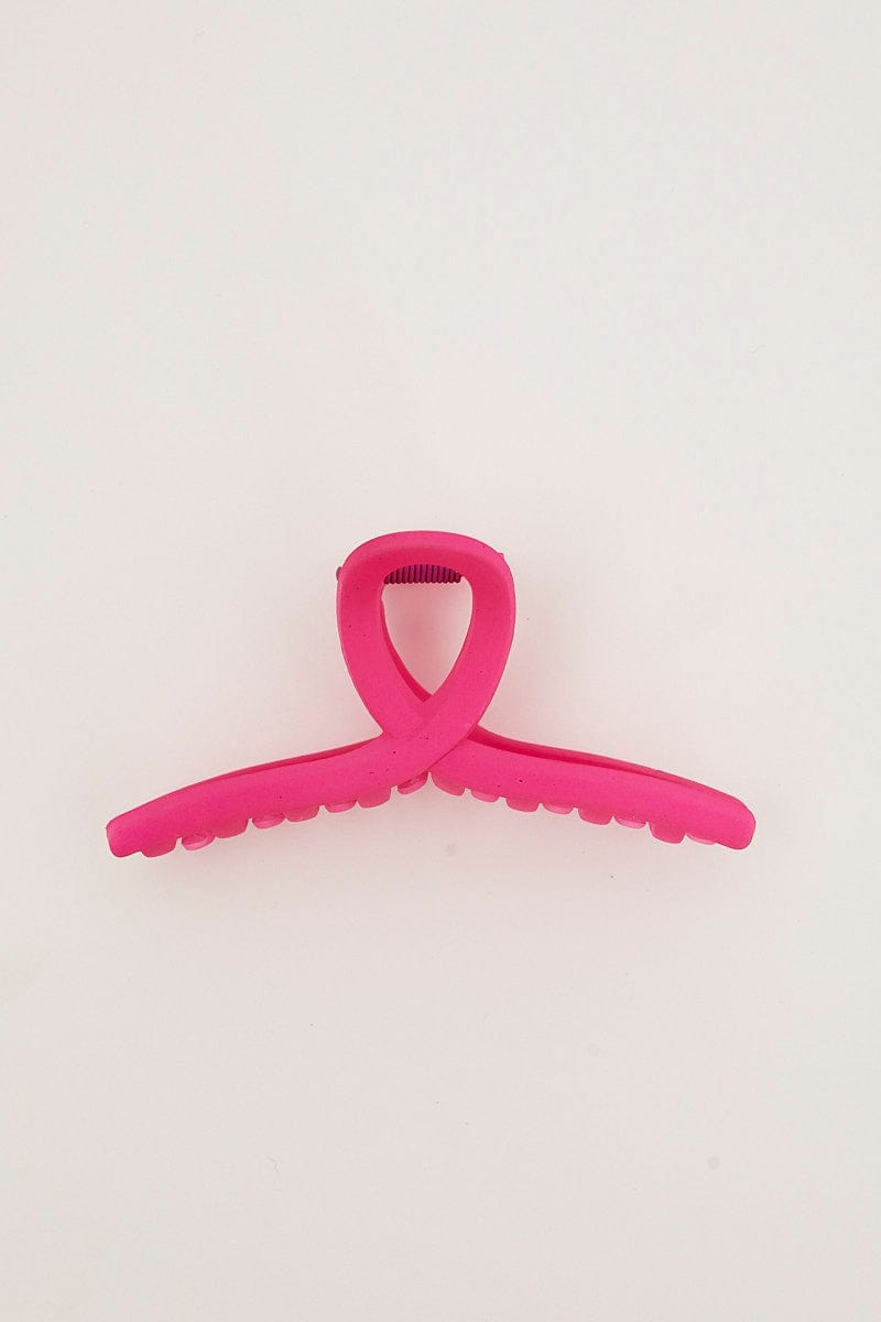 Pink Matt Twirl Claw Clip