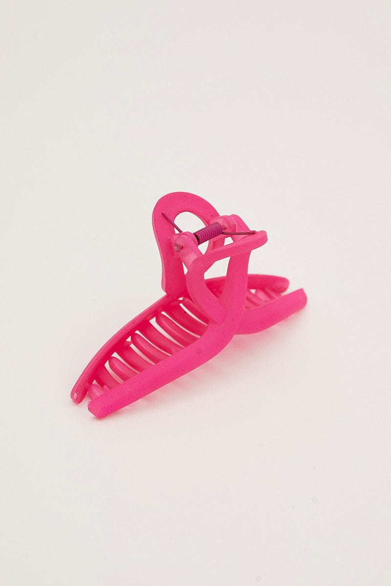 Pink Matt Twirl Claw Clip