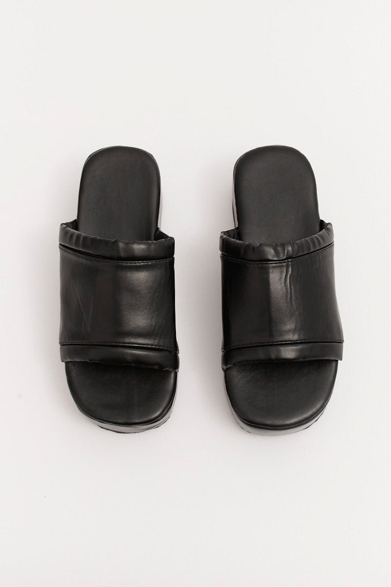 Black Flatform Sandals