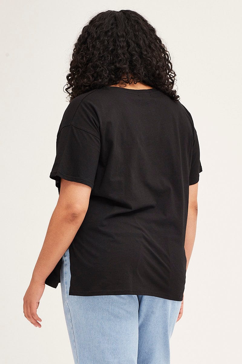 Black Short Sleeve Arizona Oversized T Shirt