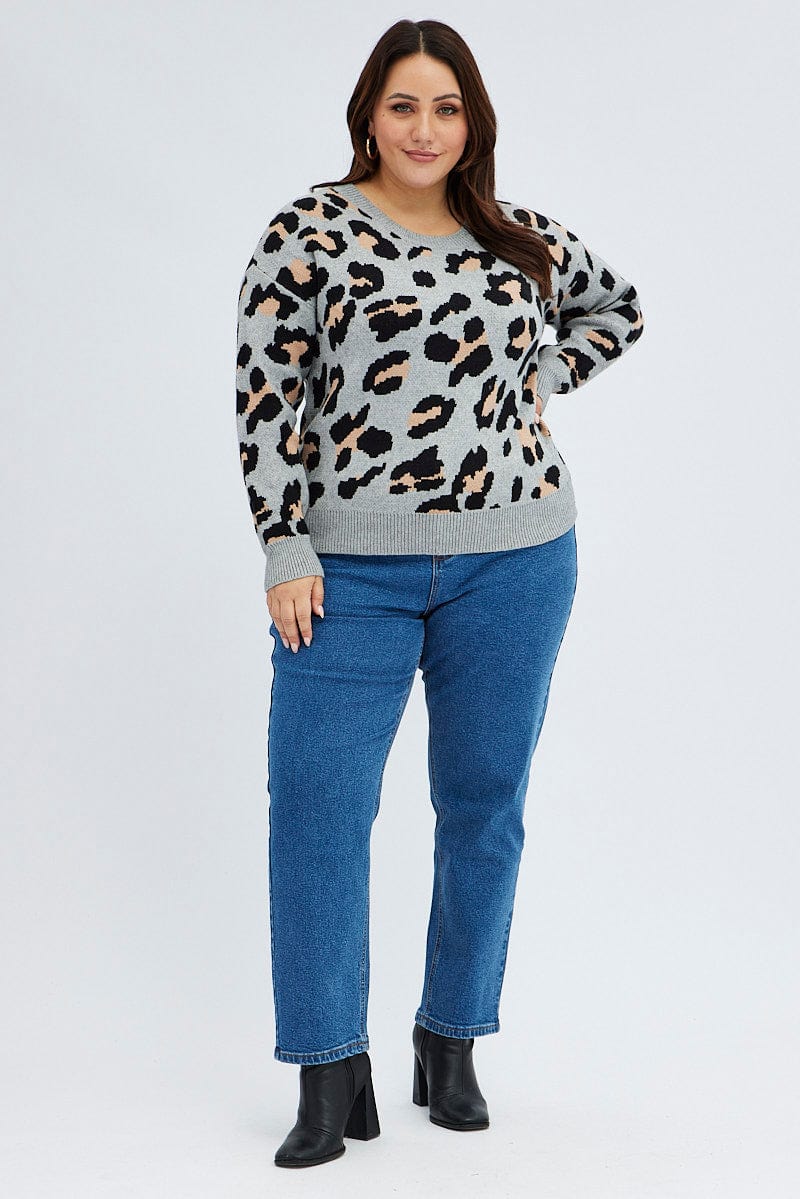 Animal Prt Plus Animal Print Knit For Women By You And All