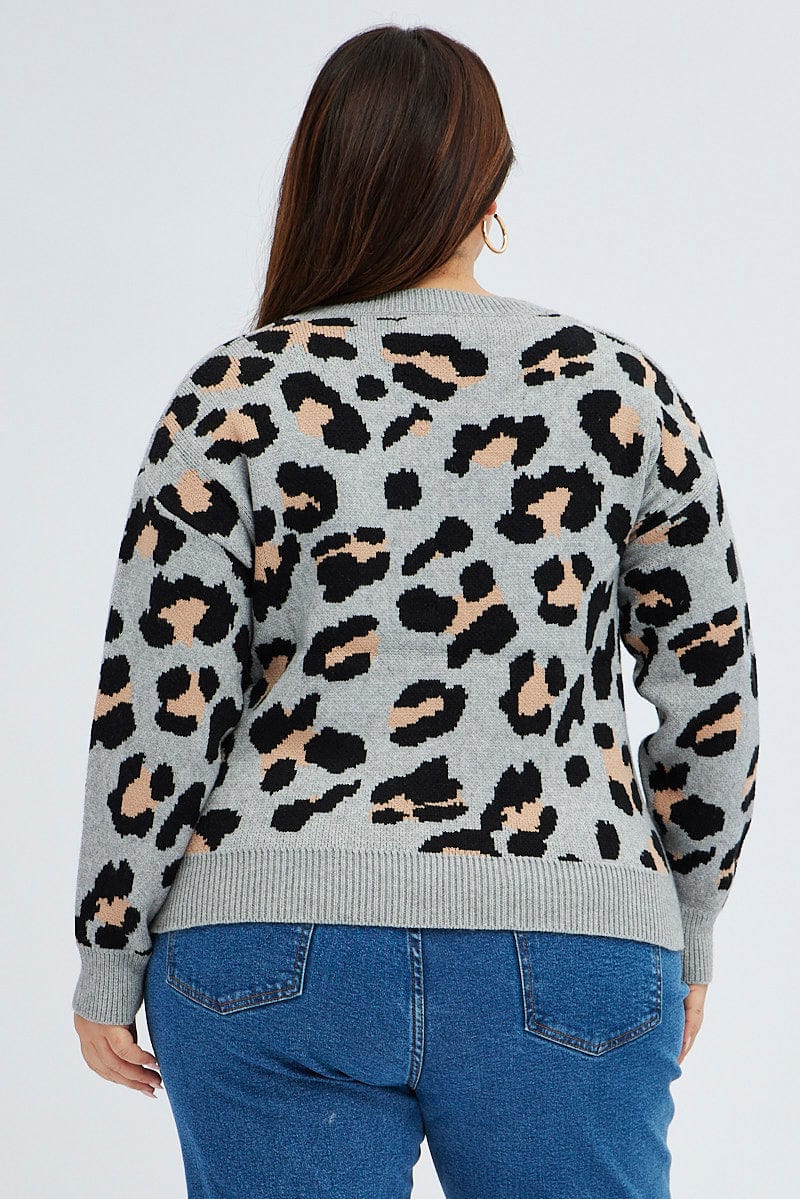 Animal Prt Plus Animal Print Knit For Women By You And All