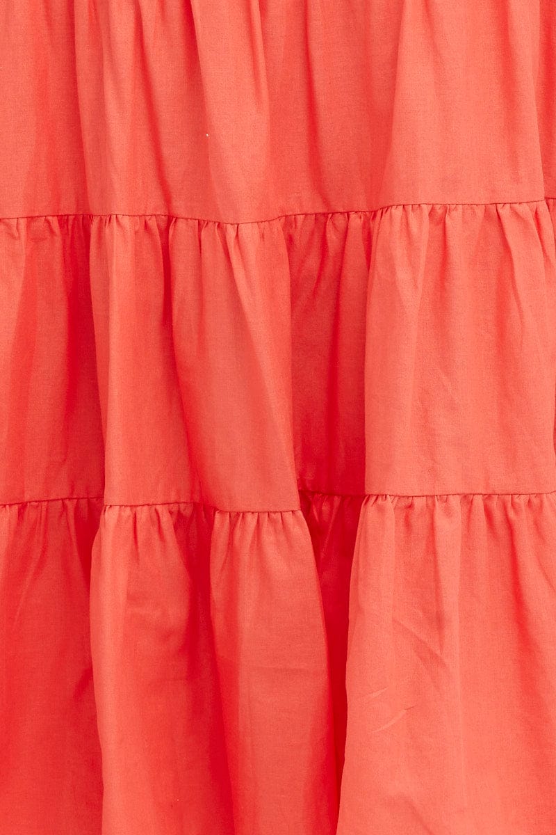 ORANGE Maxi Skirt High Waist Tiered-csl1037b-47r-6