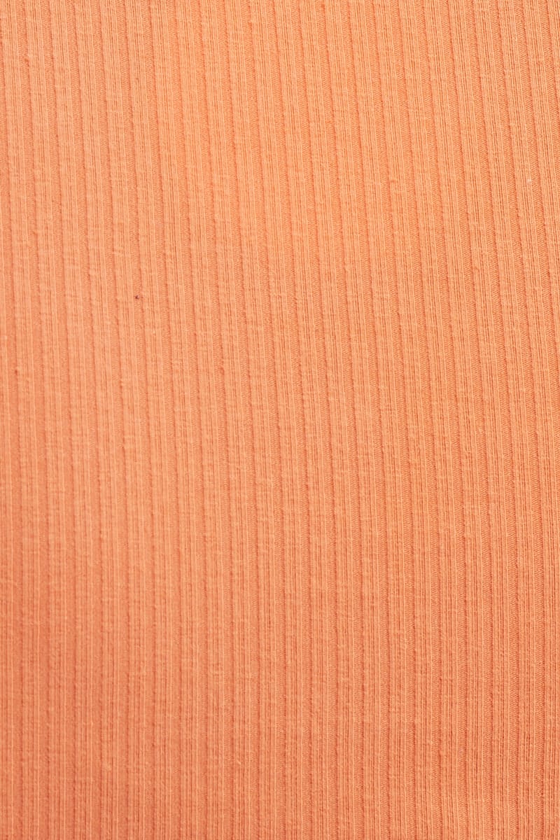 Orange Button Top Rib Jersey-cjc2295-47ab-6