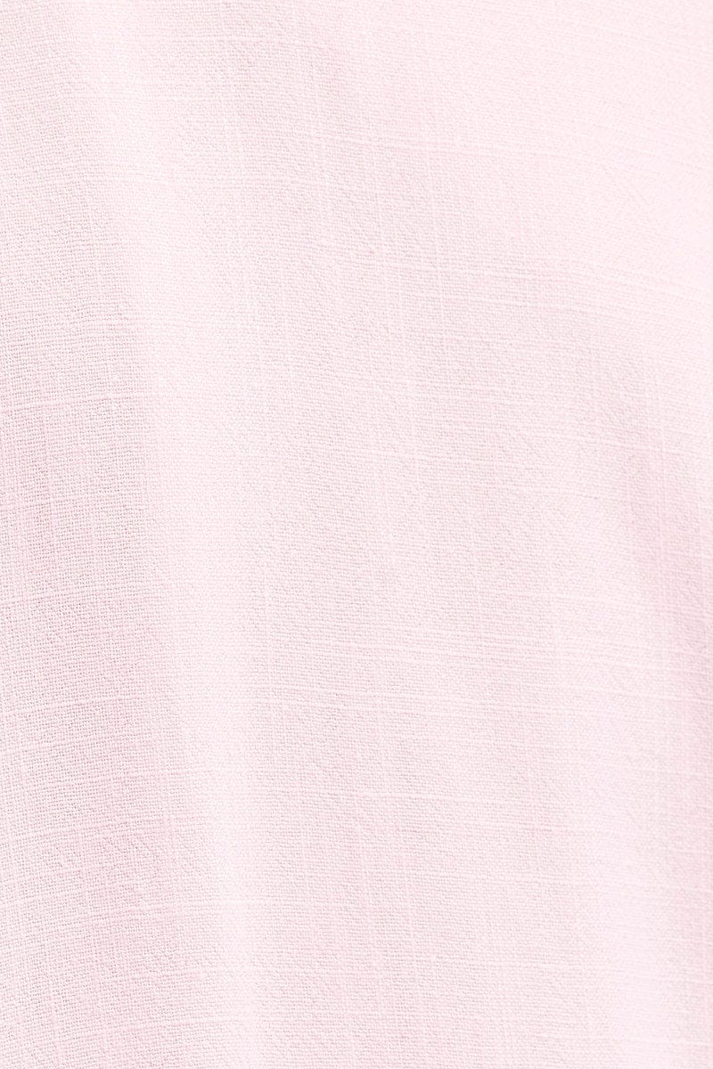Pink Linen Blend Covered Button Long Sleeve Blazer-coj31726-34ab-6