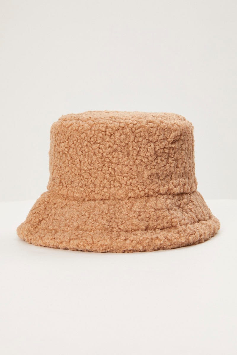 Camel Plus Teddy Borg Bucket Hat For Women By You And All