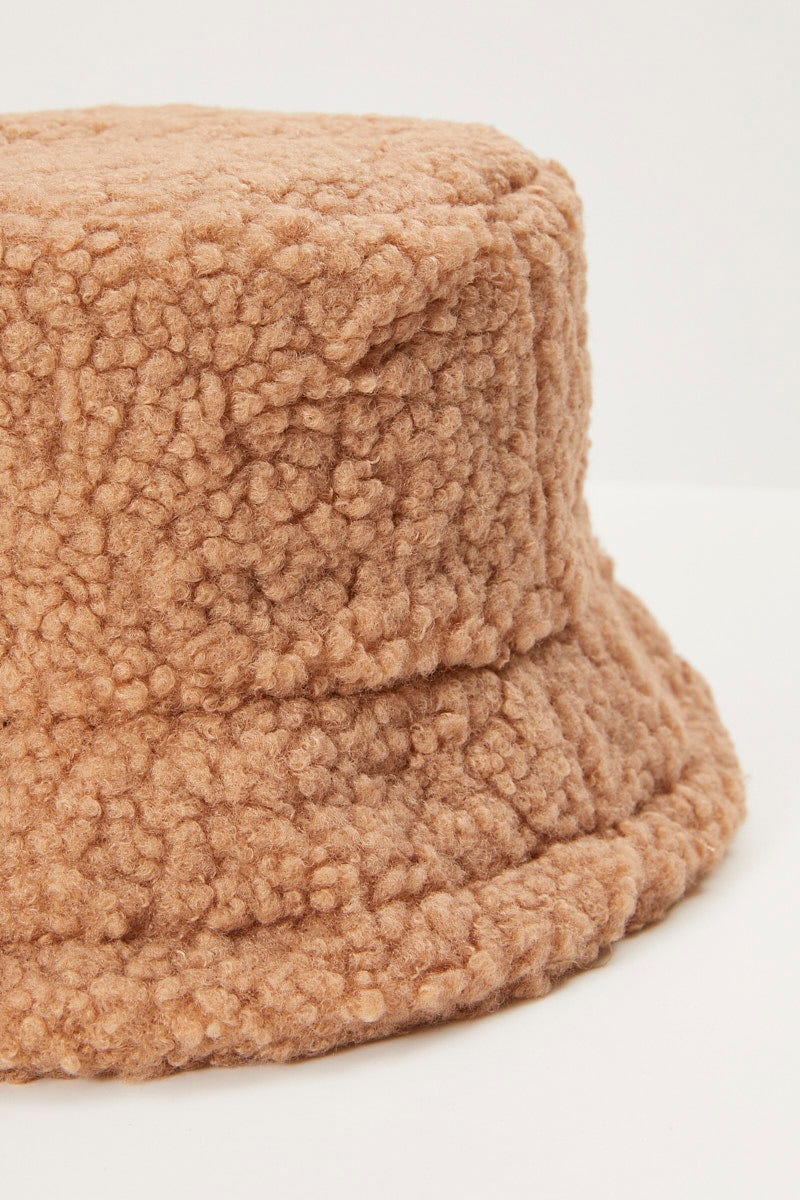 Camel Plus Teddy Borg Bucket Hat For Women By You And All