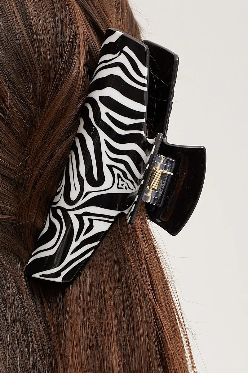 Animal Prt Zebra Claw Clip For Women By You And All