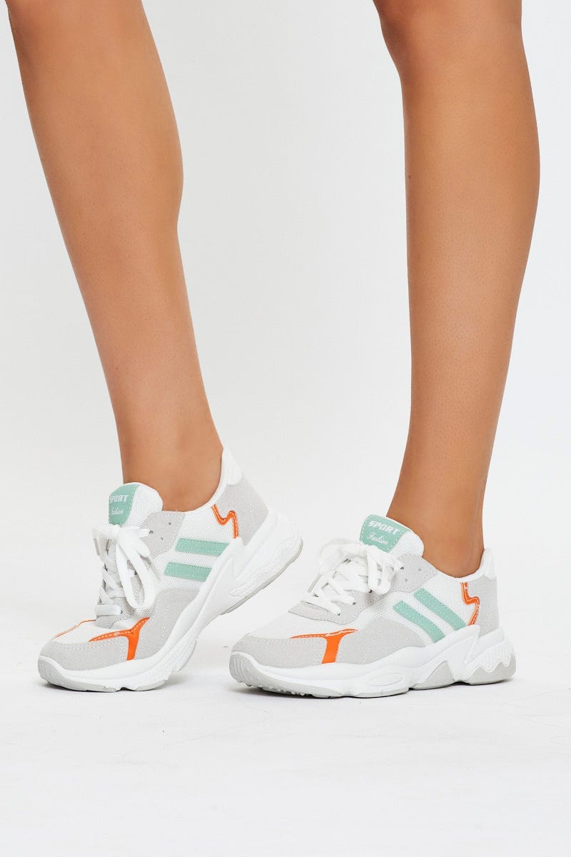 Multi Colourblock Chunky Sneakers For Women By You And All