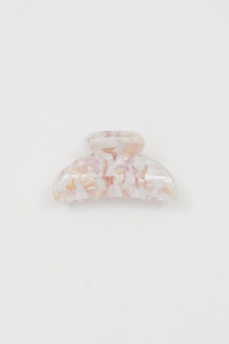 Pink Plastic Claw Clip For Women By You And All