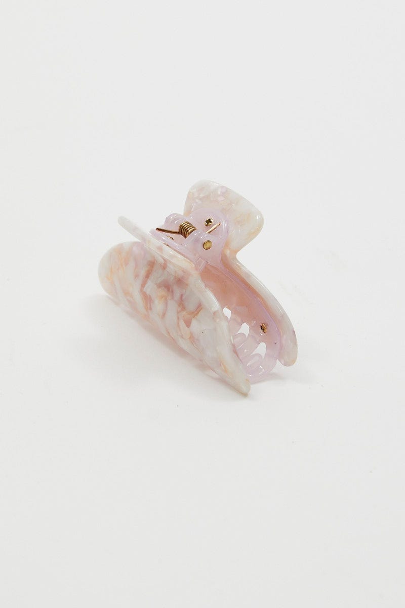 Pink Plastic Claw Clip For Women By You And All