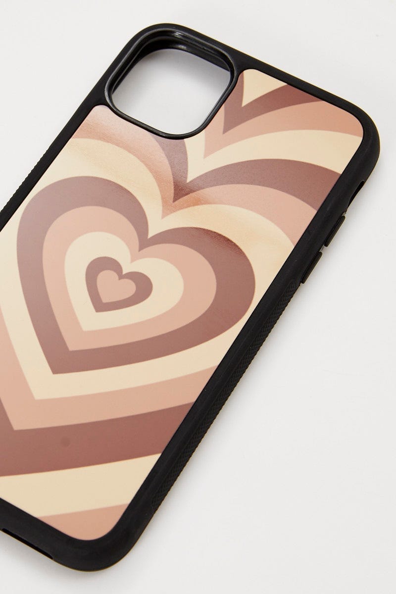 Brown Abstract Heart Phone Cover I Phone 11 For Women By You And All