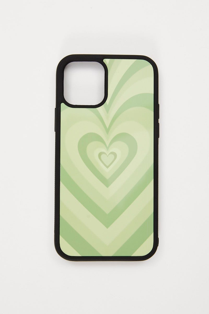 Green Abstract Heart Phone Cover I Phone 12 For Women By You And All