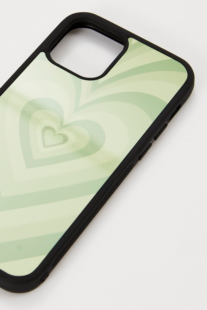 Green Abstract Heart Phone Cover I Phone 12 For Women By You And All