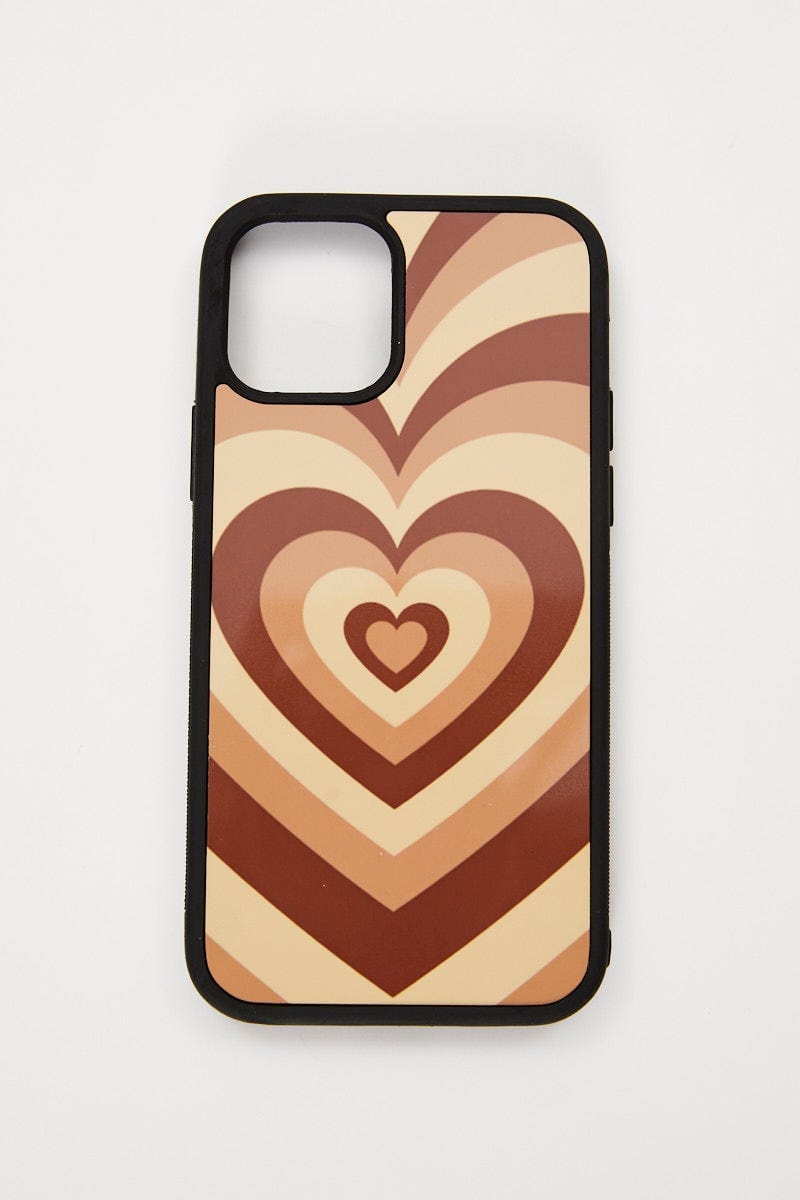 Mocha Abstract Heart Phone Cover I Phone 12 For Women By You And All