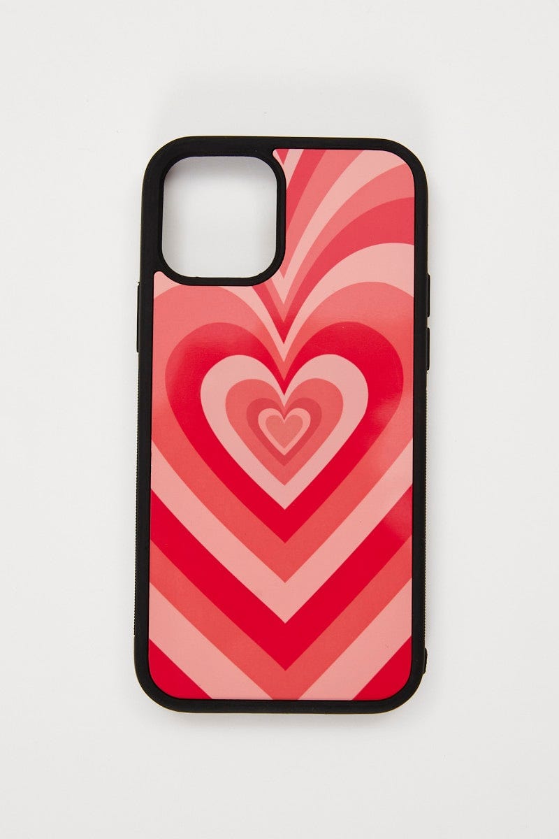 Pink Abstract Heart Phone Cover I Phone 12 For Women By You And All