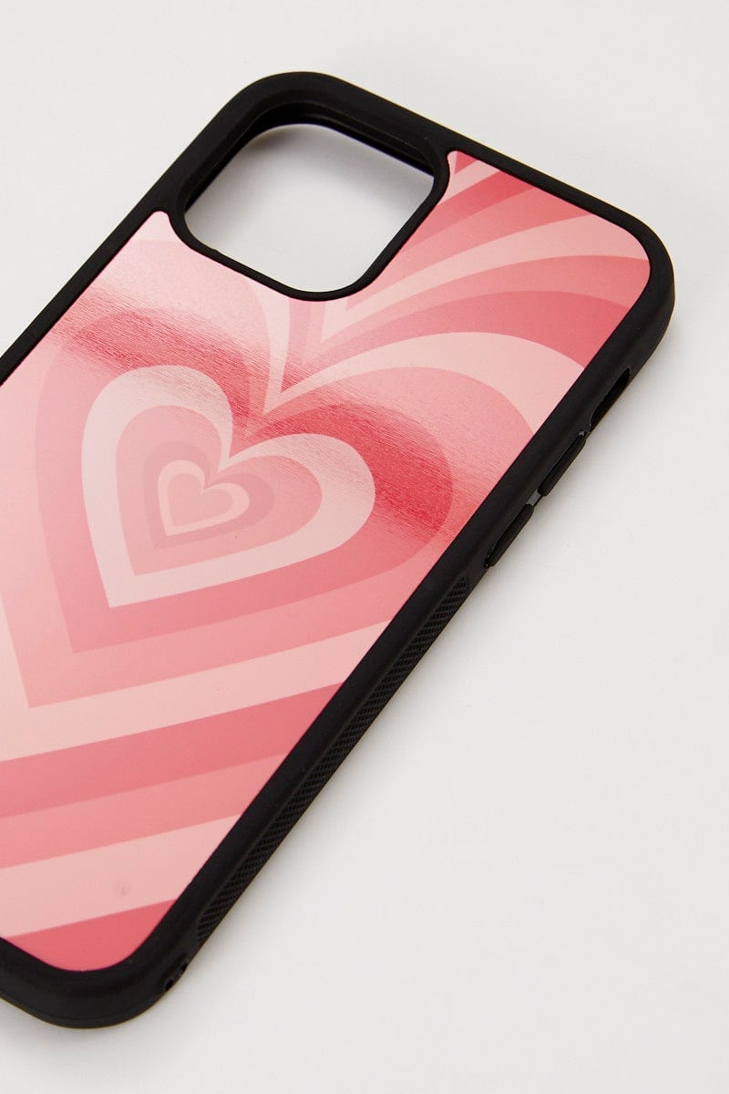 Pink Abstract Heart Phone Cover I Phone 12 For Women By You And All