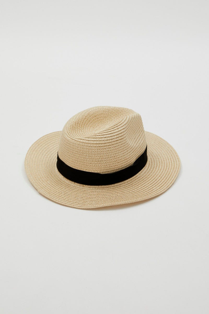 Camel Woven Boater Hat For Women By You And All