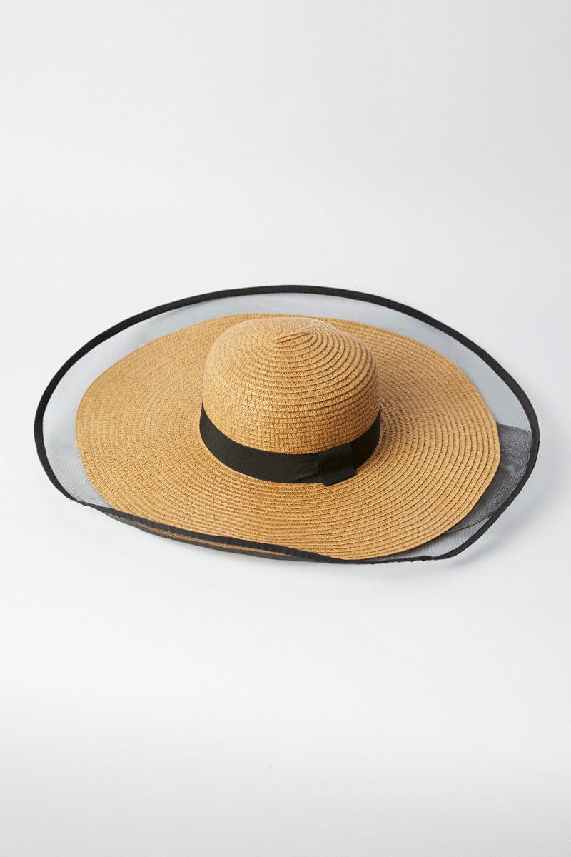 Beige Wide Brim Straw Hat for YouandAll Fashion