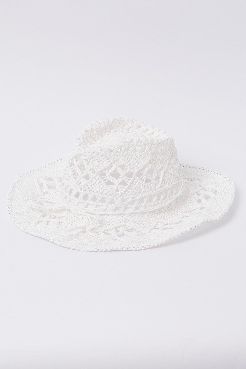 White Straw Cowboy Hat for YouandAll Fashion