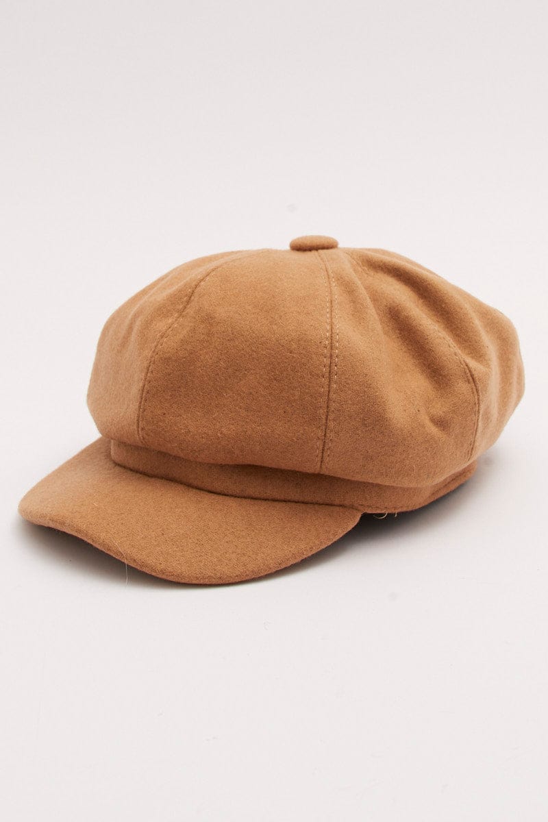 Beige Plain Baker Boy Hat for YouandAll Fashion