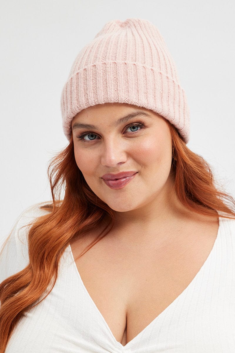 Pink Rib Beanie for YouandAll Fashion