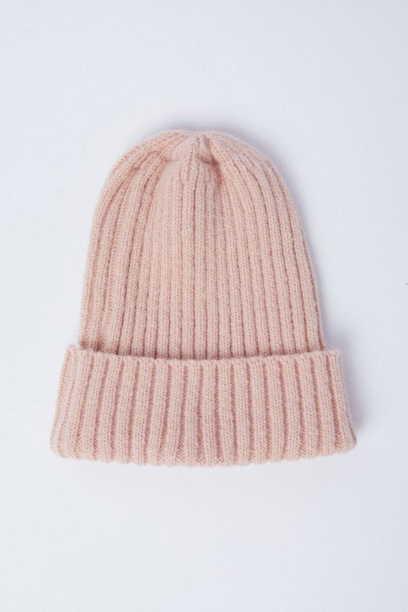 Pink Rib Beanie for YouandAll Fashion