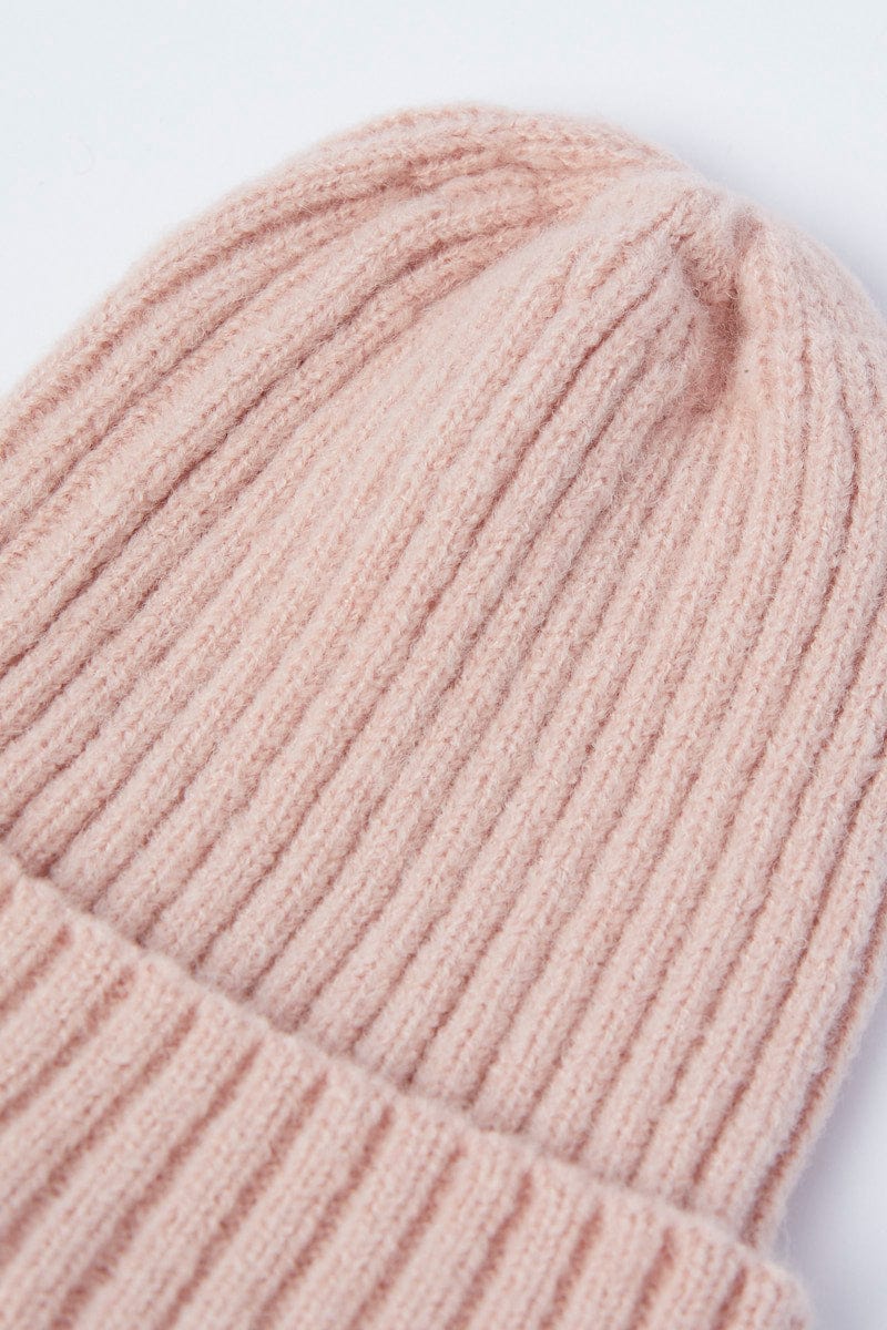 Pink Rib Beanie for YouandAll Fashion