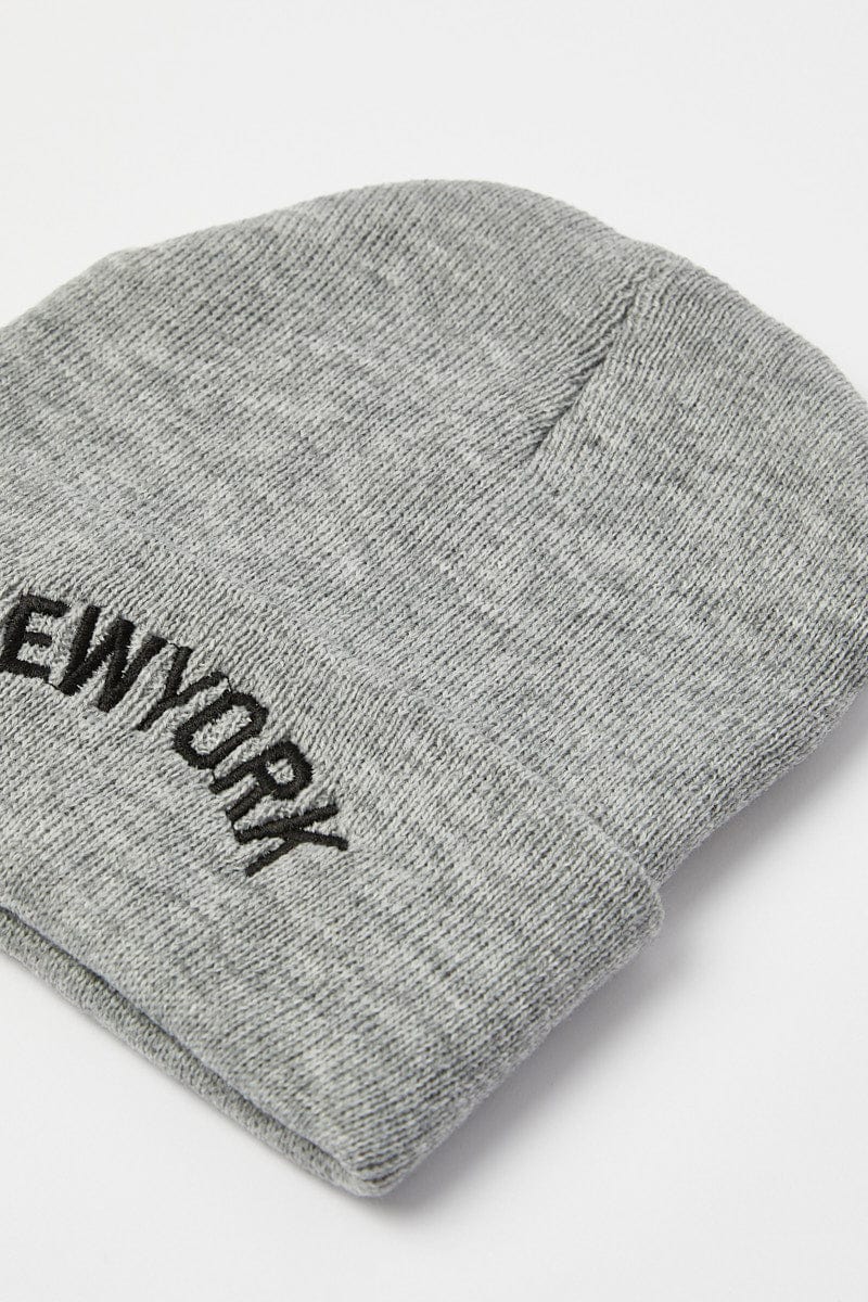 Grey New York Beanie for YouandAll Fashion